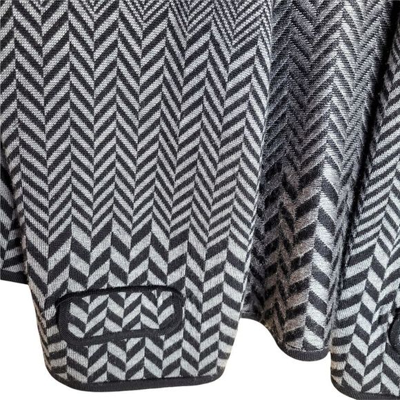 Calvin Klein Merino Wool Hounds tooth Open Sweater with Pockets - Picture 5 of 13